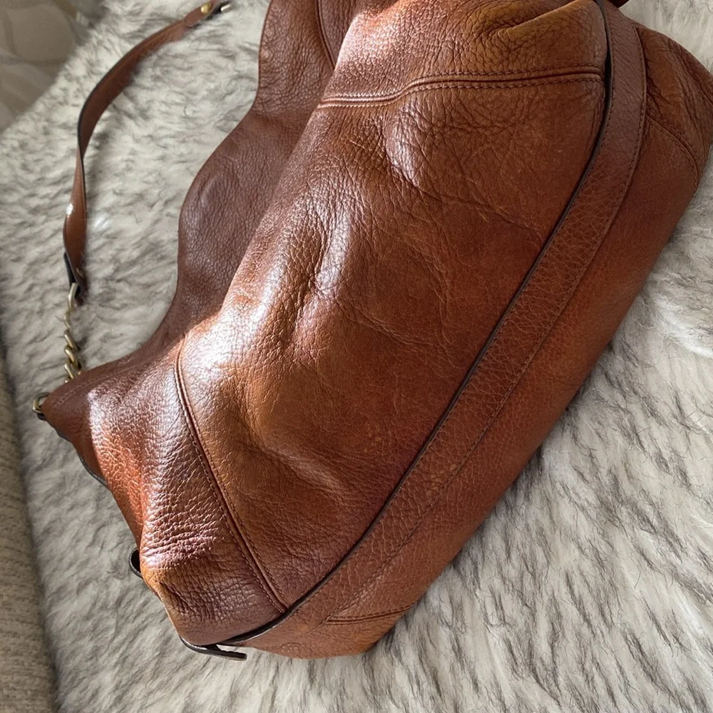 Vintage BRAHMIN Eva pebbled leather hobo purse